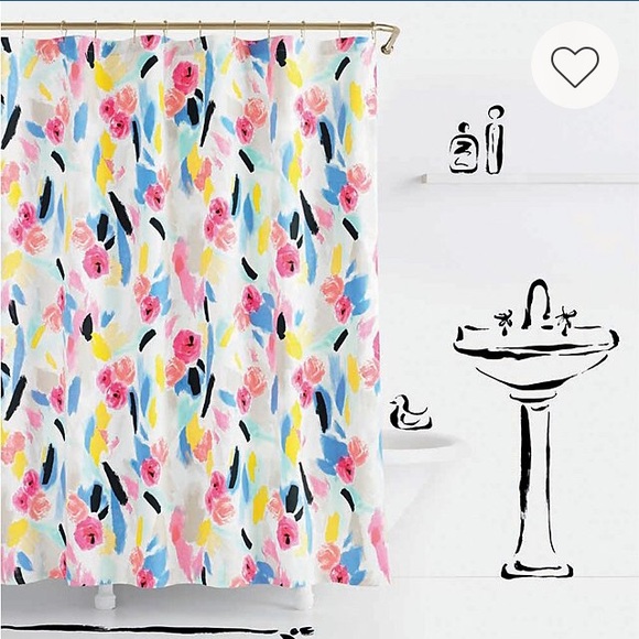 NWT Kate Spade Paintball Floral Shower Curtain